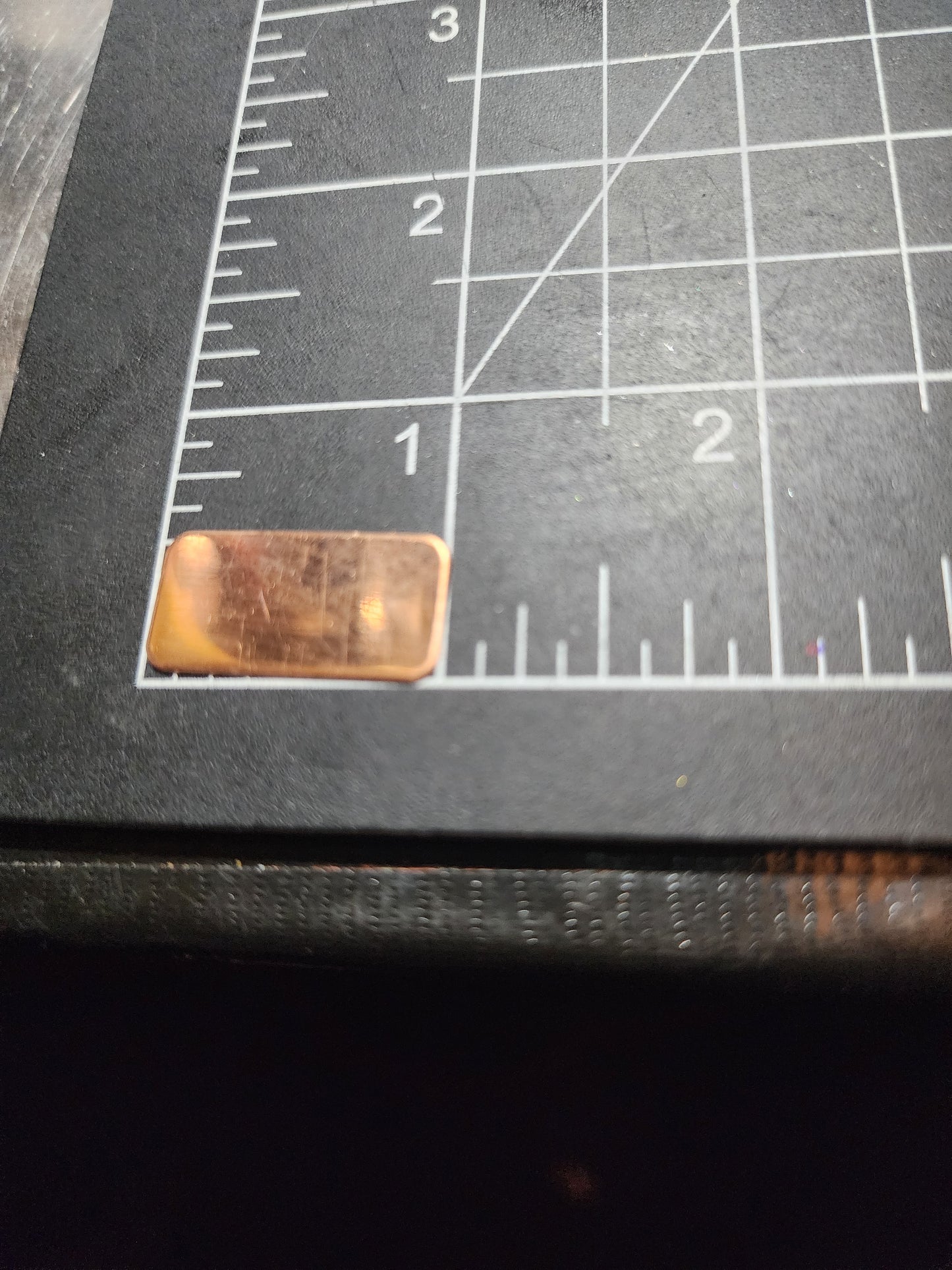 EV201 Copper Blank - 1 x 1 1/4 " Square with rounded corners