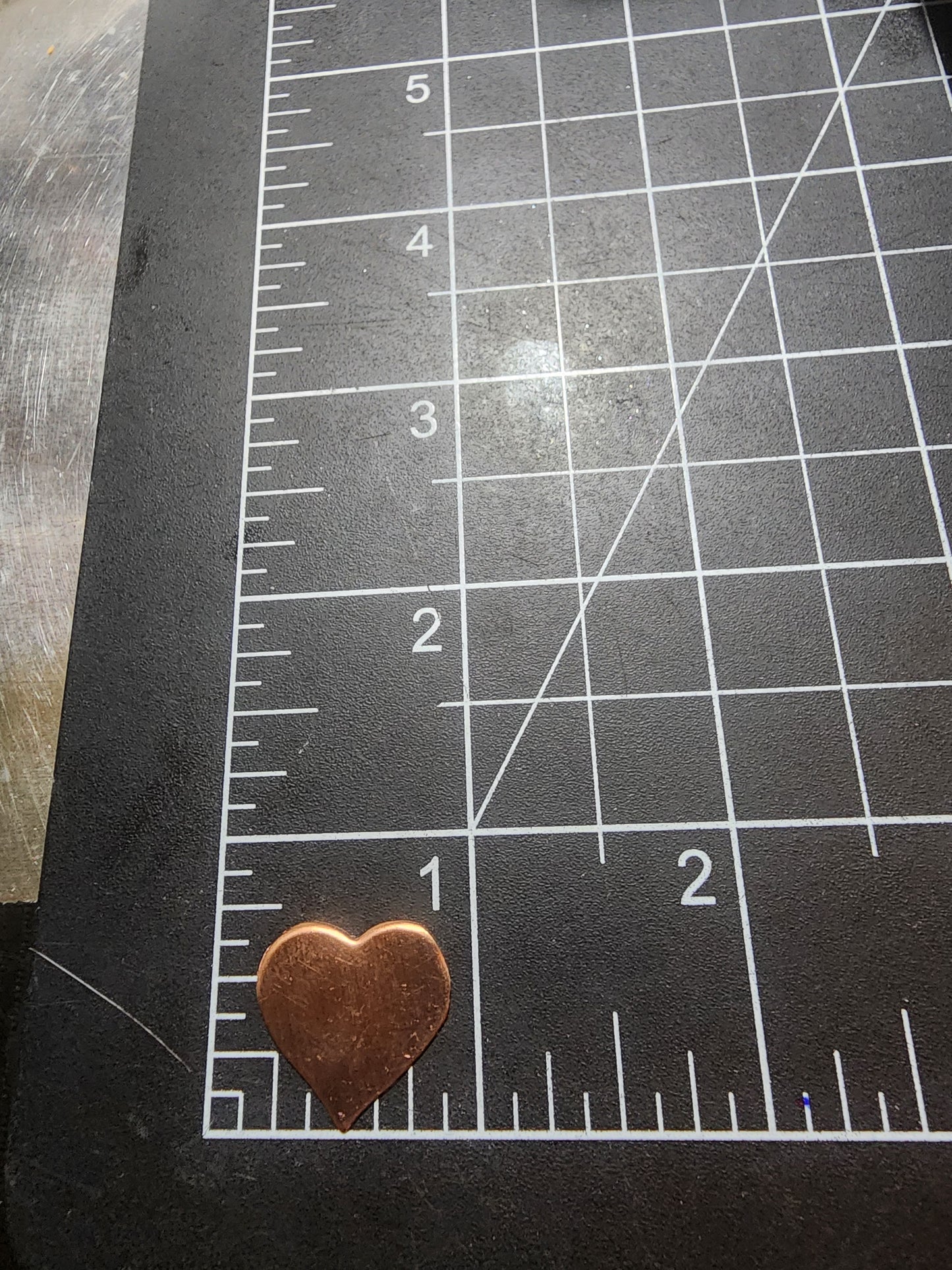 EV162 Copper Blank Heart - tiny heart