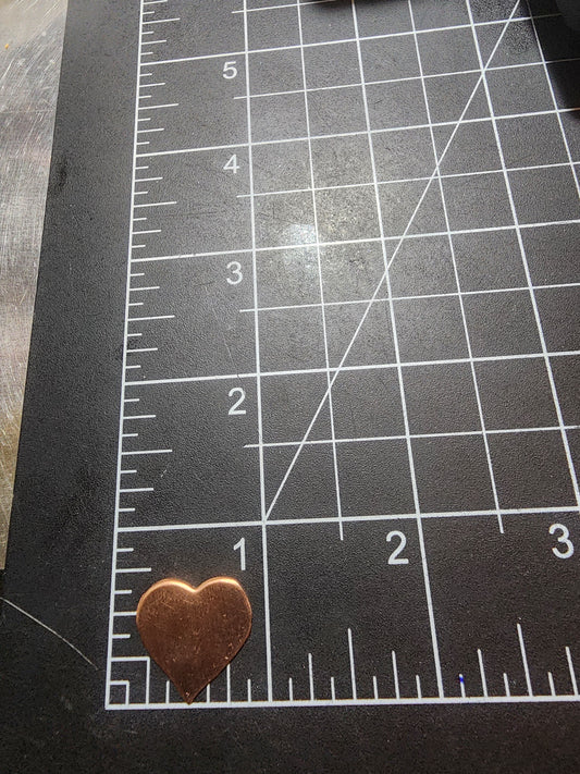 EV162 Copper Blank Heart - tiny heart