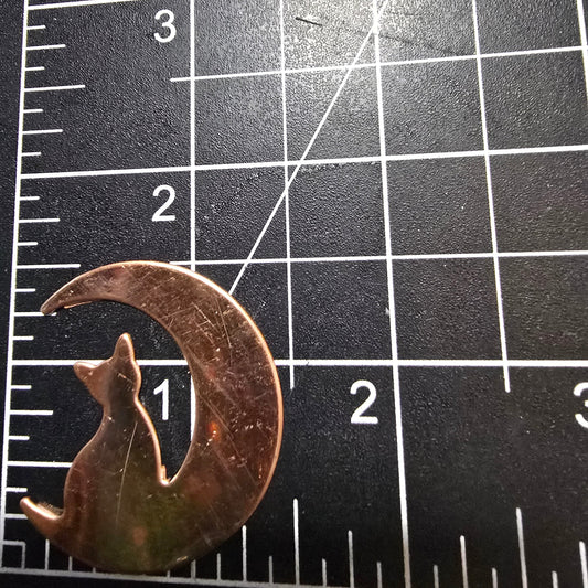 EV063 Copper Blank Nature- Cat on the Moon!