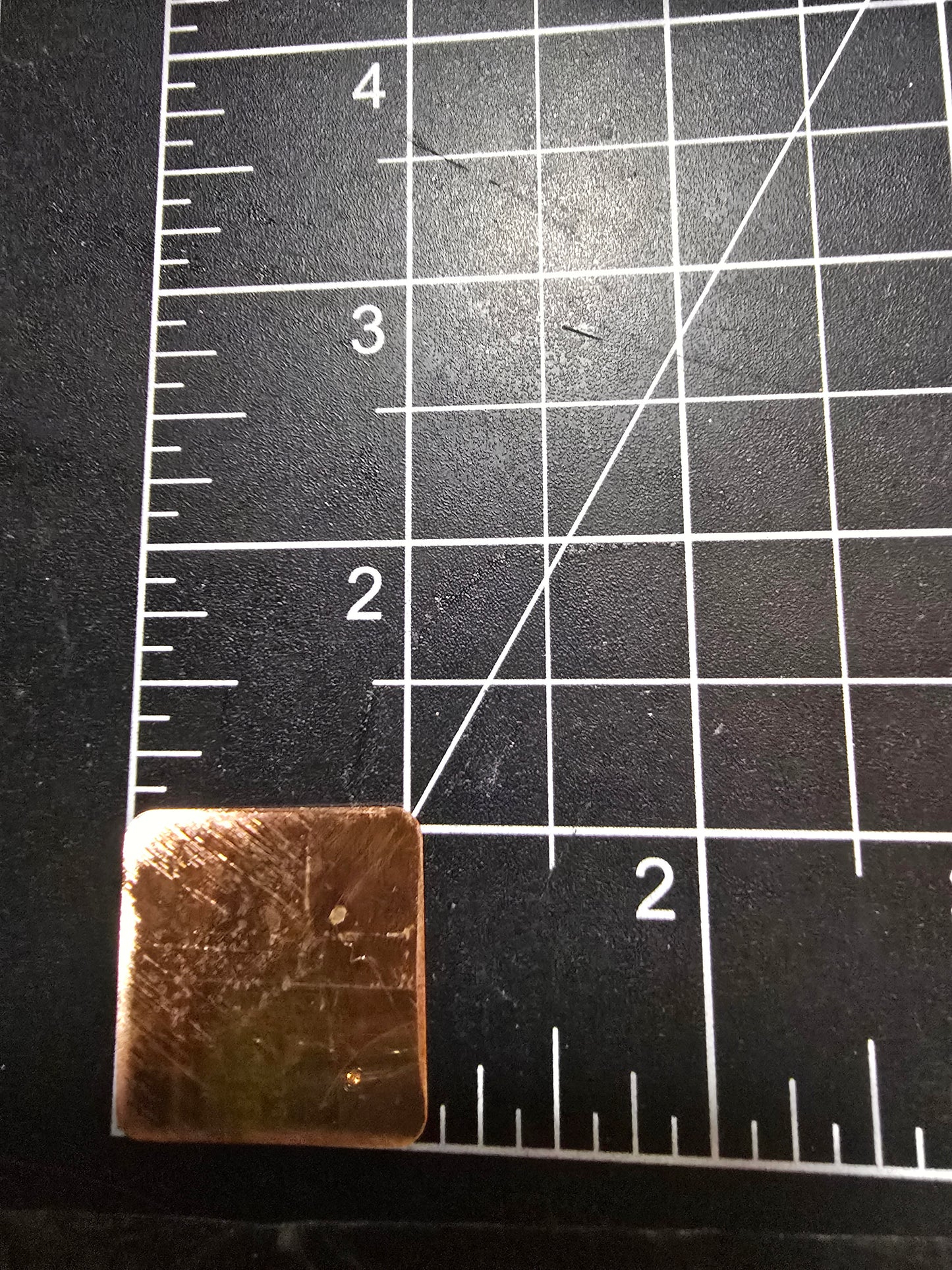 EV176 Copper Blank Square - Rounded Corners 1"