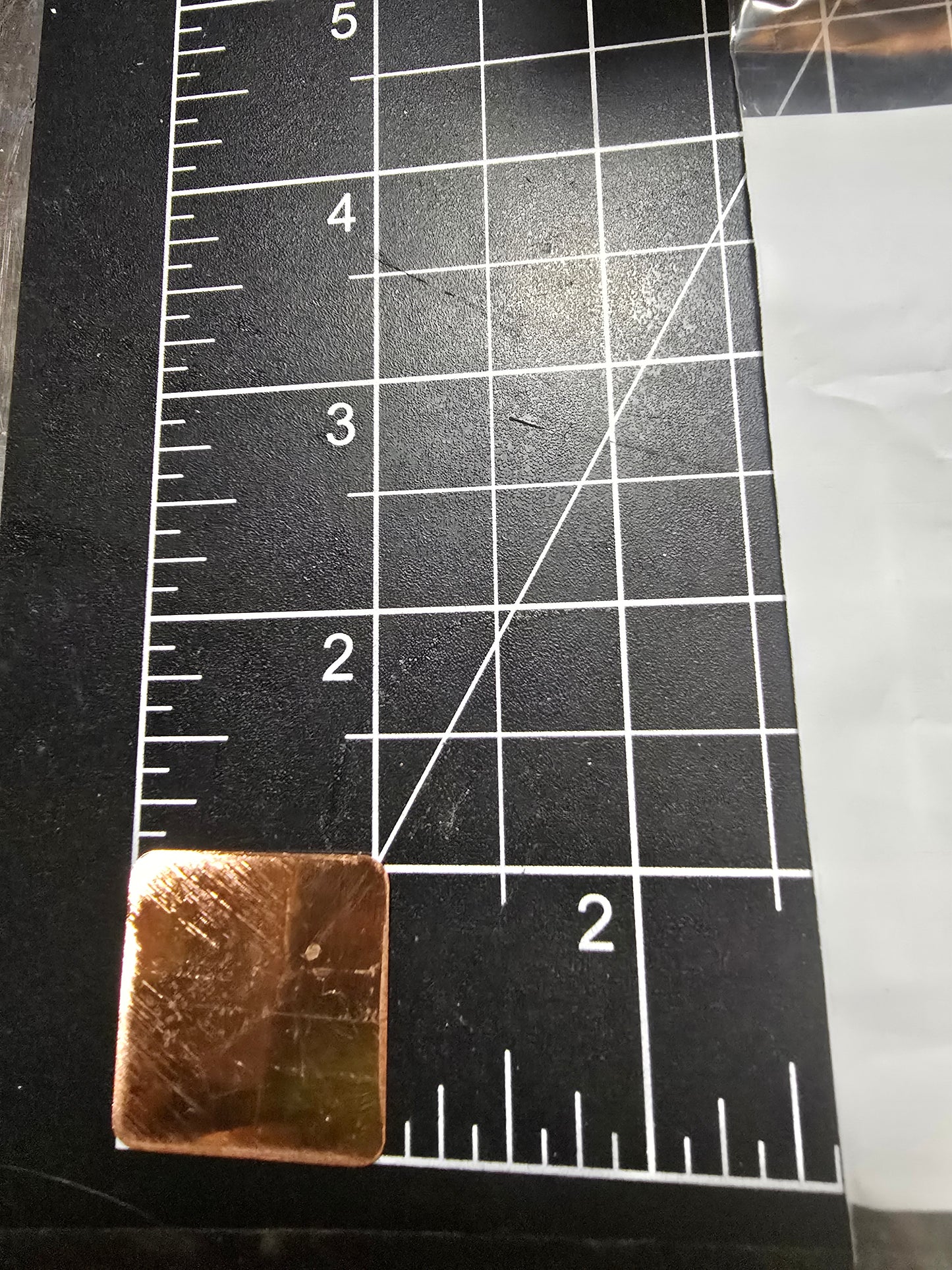 EV176 Copper Blank Square - Rounded Corners 1"