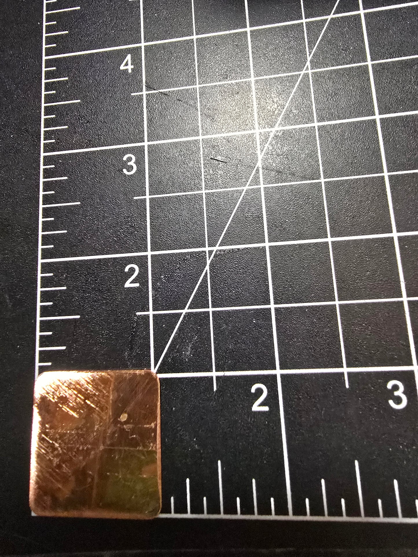 EV176 Copper Blank Square - Rounded Corners 1"