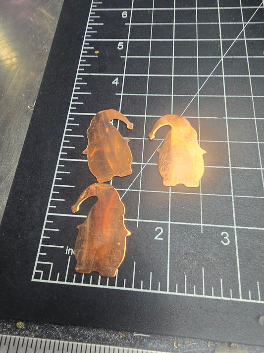 EV038 Copper Blank Misc. - Christmas Ornament Cute Gnome