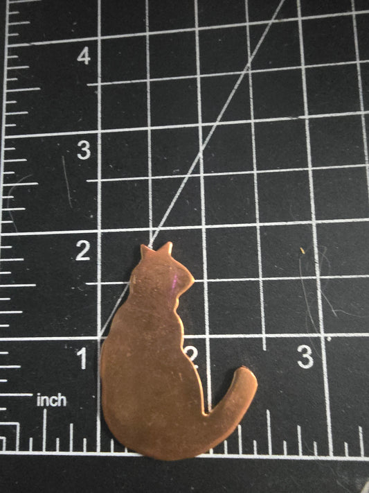 EV105 Copper Blank Beautiful Cat Silhouette