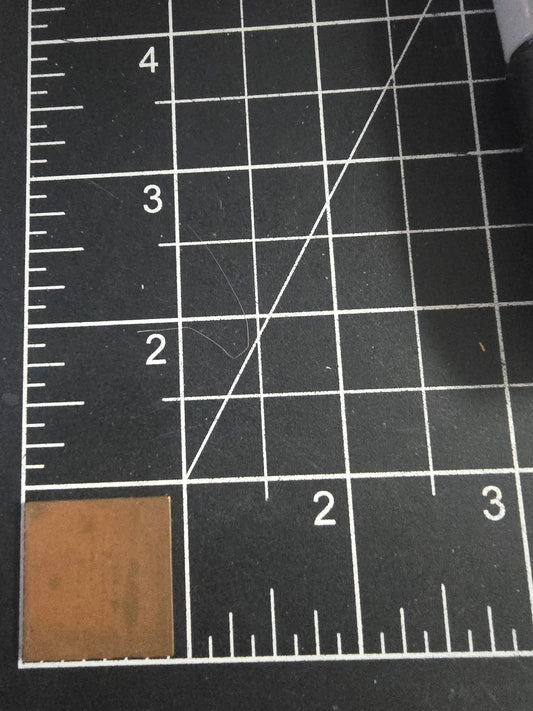 EV123 Copper Blank Square - 1 inch x 1 inch (almost - just shy of 1 inch - see photo)