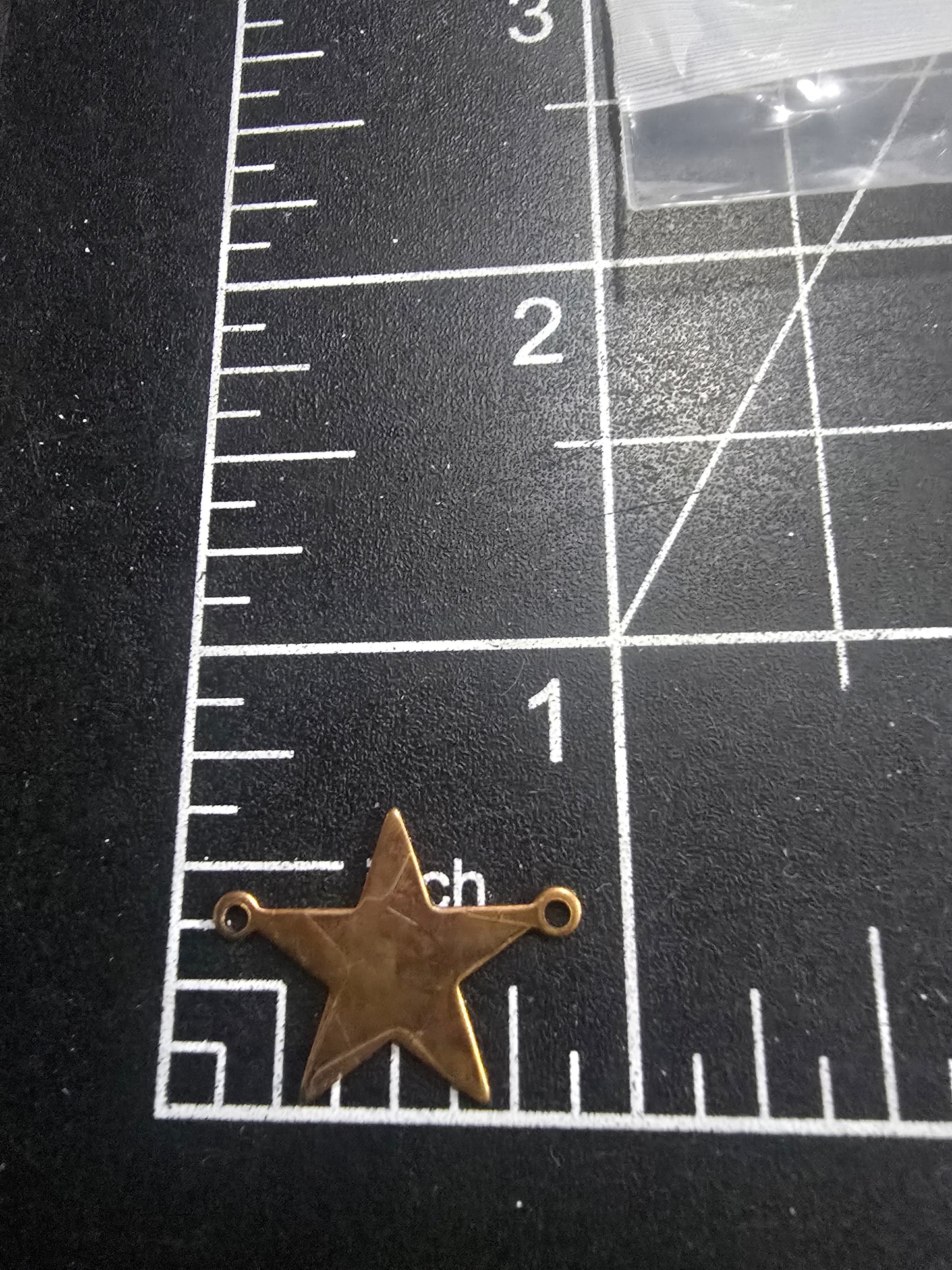 EV171 Copper Blank - Pack of Ten Tiny Stars with 2 Loops