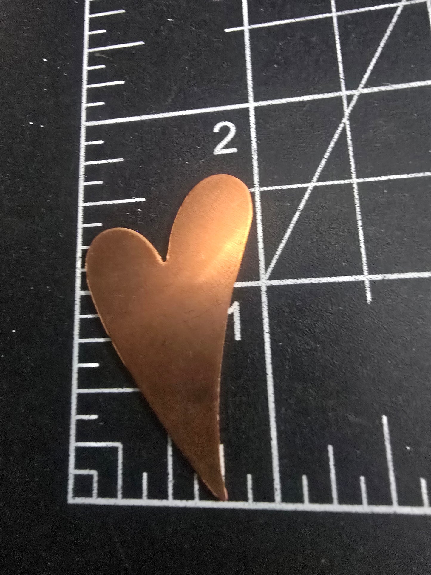 EV204 Copper Blank - Medium Funky Heart