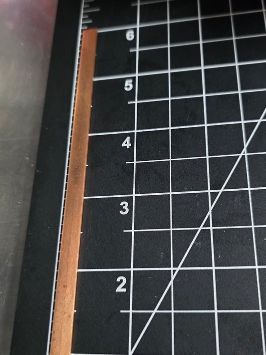 EV175 Cuivre vierge - Rectangle 2 1/2 x 1/2"