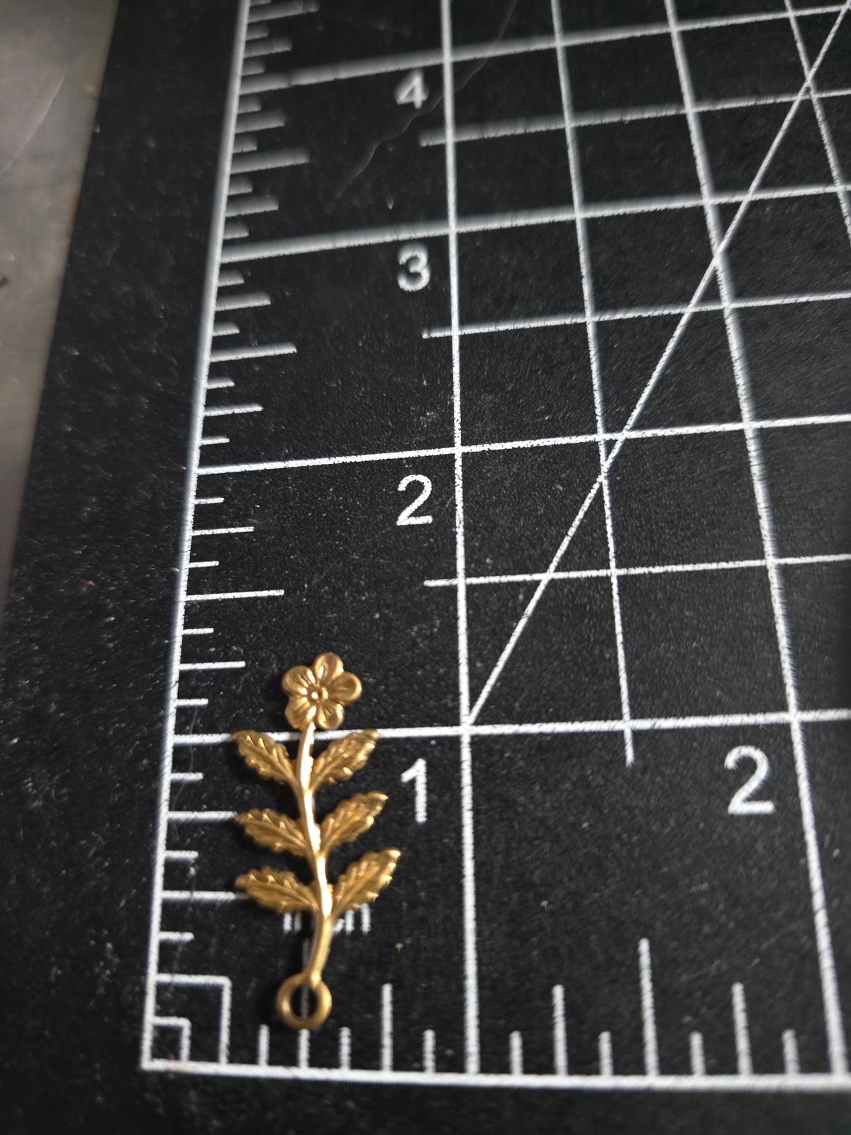 EVB102 Brass Blank for Powder Coat or Embellishment - Flower with Loop