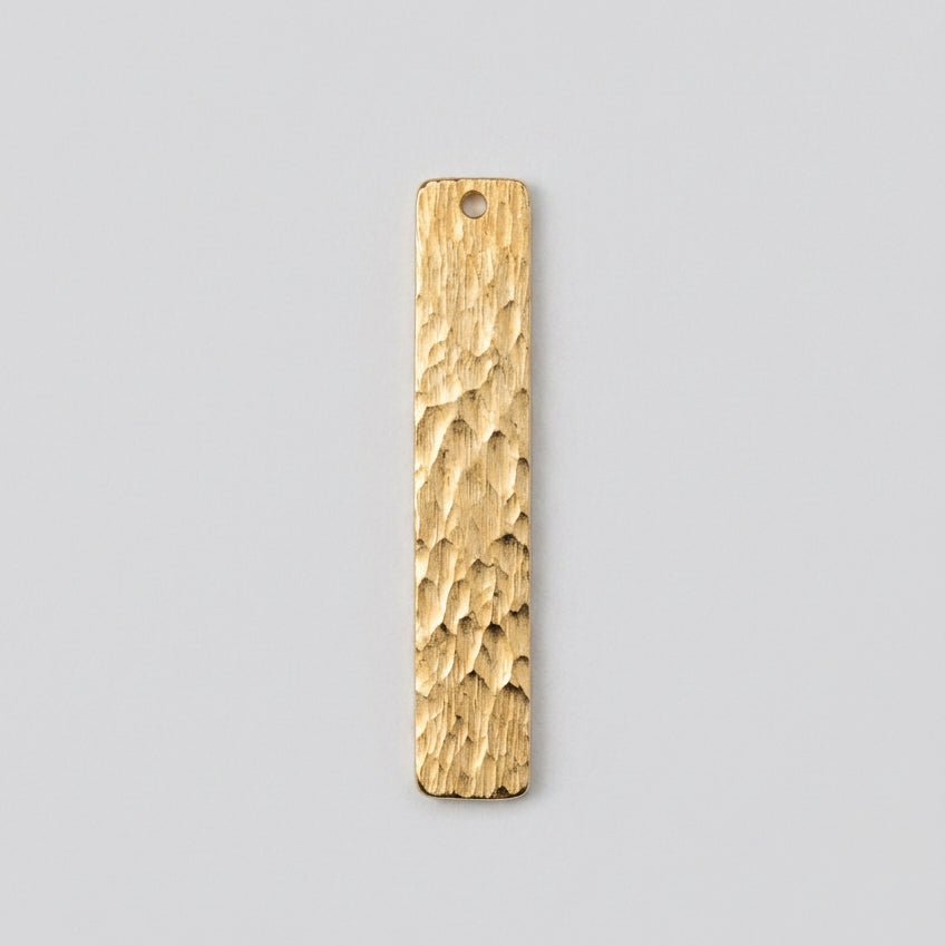 EVB103 Brass Blank for Powder Coat or Embellishment - Textured Thin Rectangle With Hole