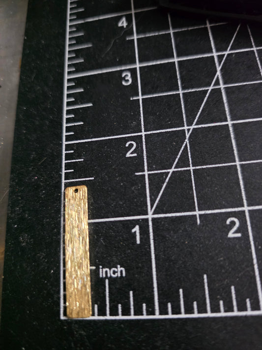 EVB103 Brass Blank for Powder Coat or Embellishment - Textured Thin Rectangle With Hole