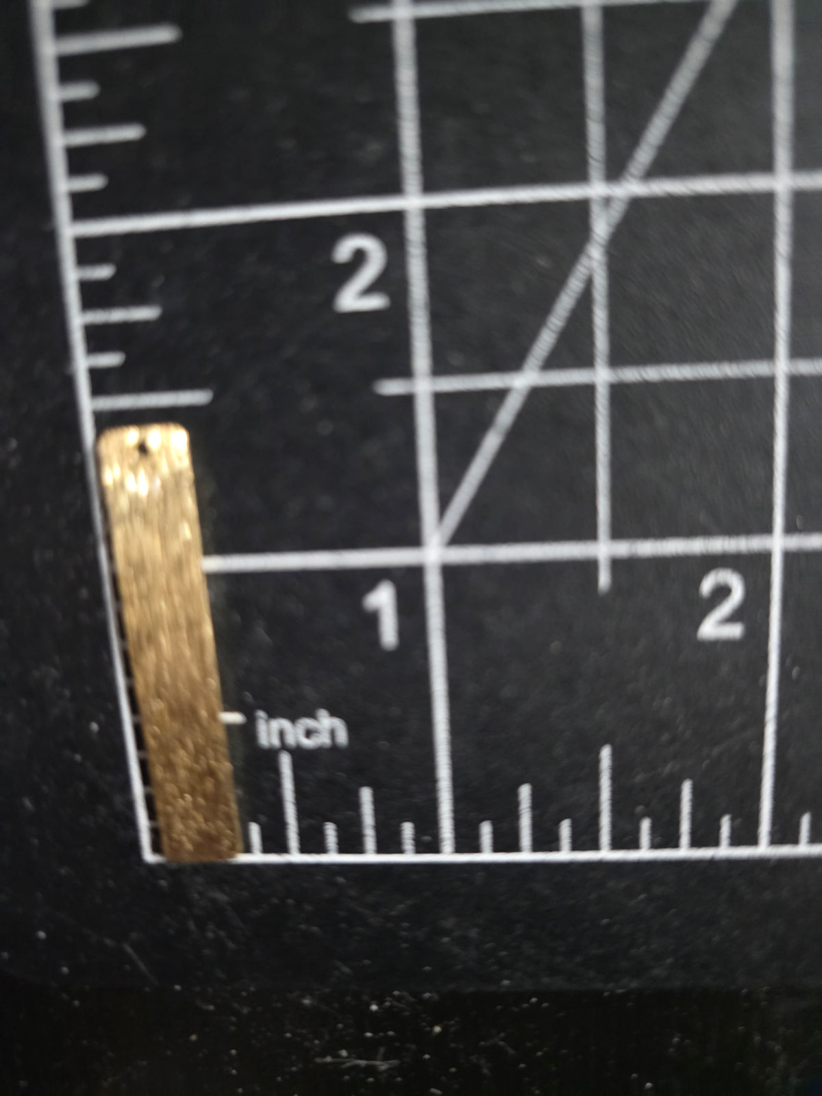 EVB103 Brass Blank for Powder Coat or Embellishment - Textured Thin Rectangle With Hole