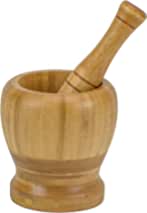 TOOL788 - Mortar and Pestle, Wood High Edge, 3.5 Inch