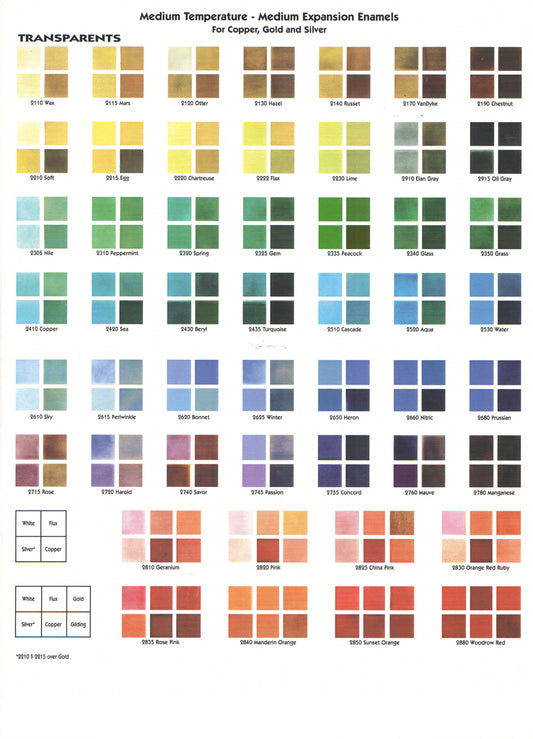 Opaque Enamel Samples - 10 Pack