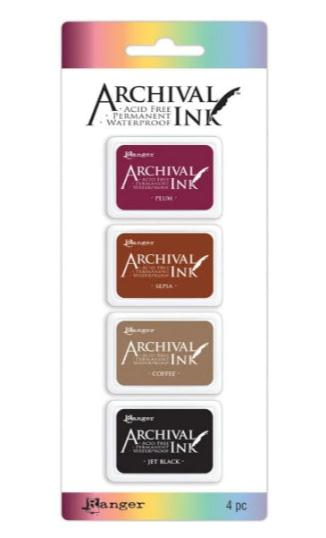 Archival Ink for Stamping on Enamel - Set of 4