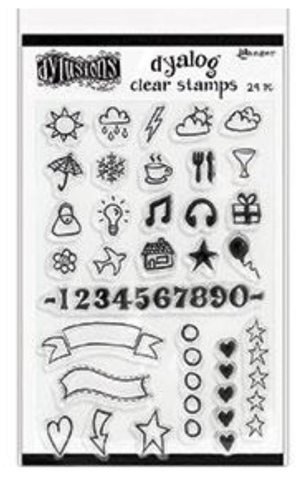 Tiny Cling Stamps for Enameling with Potter and Archive Ink Pads