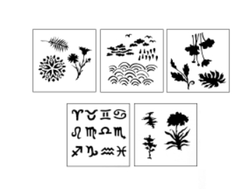 TOOL761 - Design Stencils for Enameling - 5 Stencil Sets