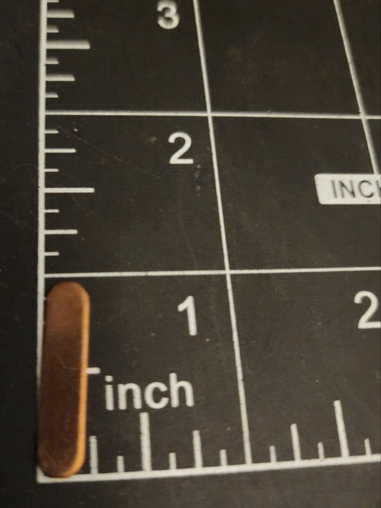 EV021 Copper Blank  Rectangle - Small Rounded Corners 1/4 x 1"