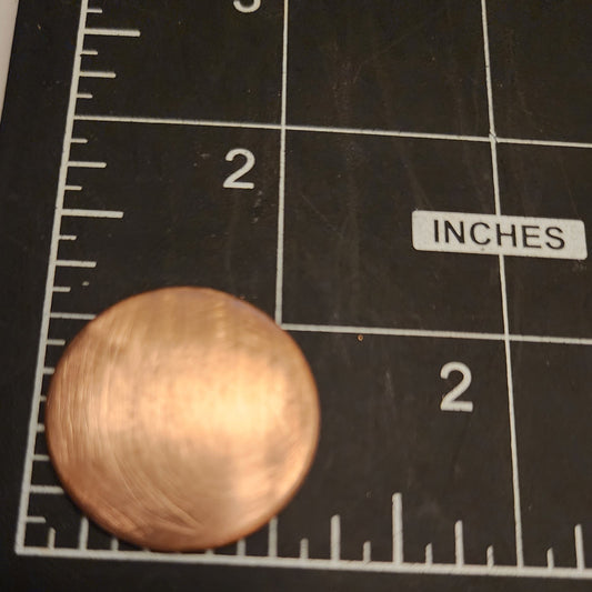 EV038 Copper Blank Circle - Flat - a little over 1"
