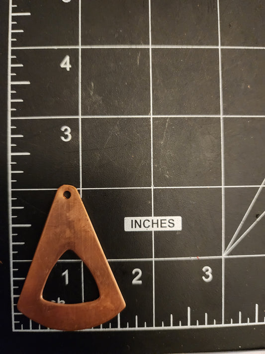 EV113 Copper Blank  Large Rounded Triangle with Cut Out