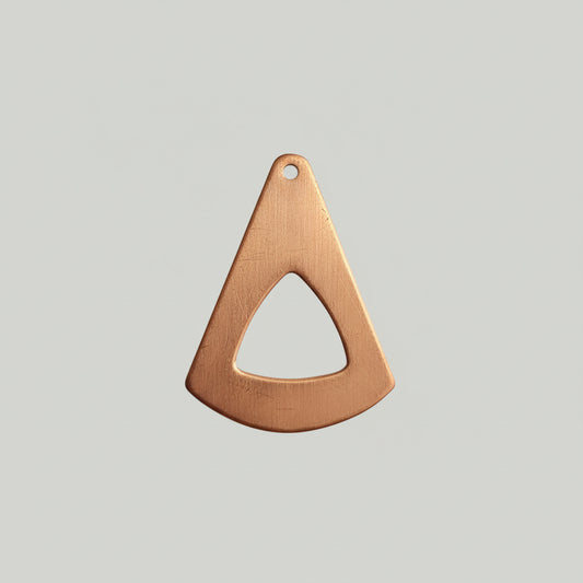 EV113 Copper Blank  Large Rounded Triangle with Cut Out