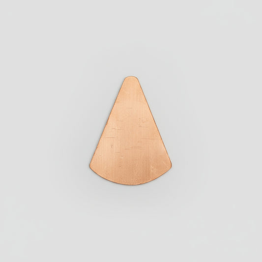 EV115 Copper Blank - Triangle w/ rounded corners and bottom 1/2" x 2"