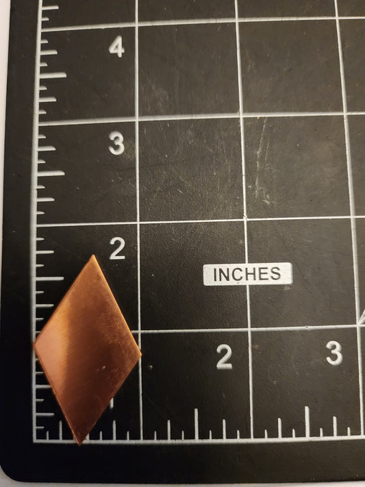 EV118 Copper Blank Diamond  1 1/2 x 1"