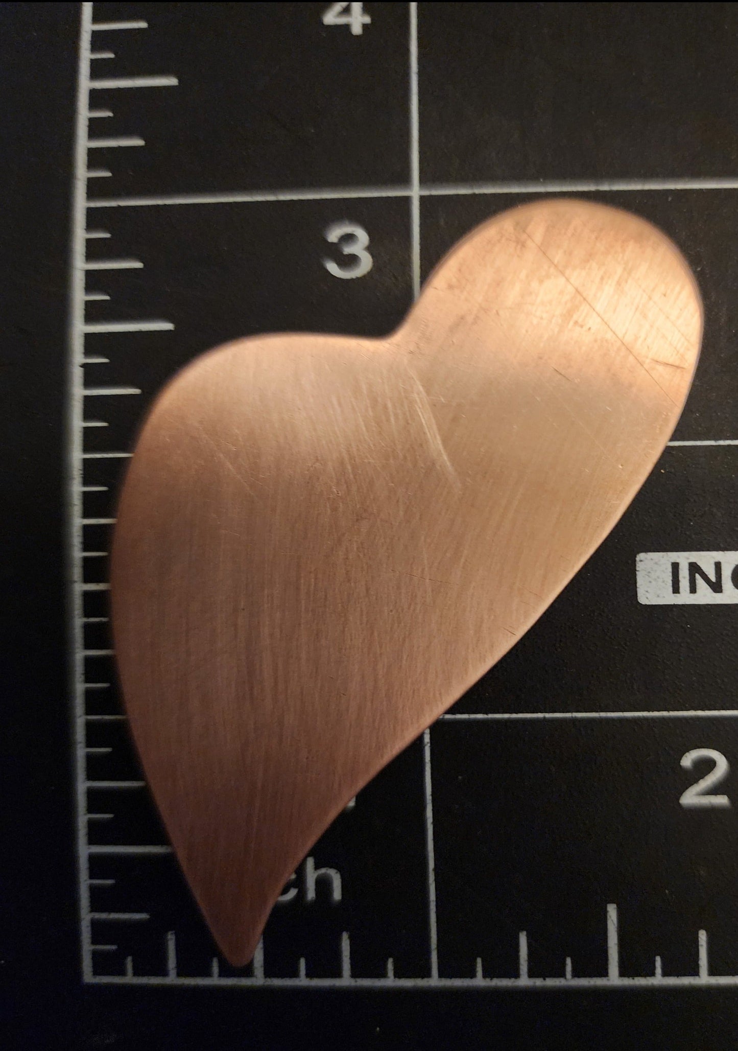 EV129 Copper Blank Heart   - Large Unique Heart
