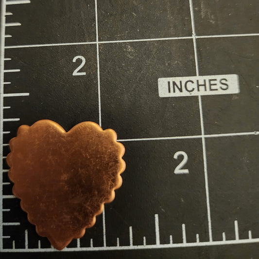 EV131 Copper Blank Heart  -Jagged Heart
