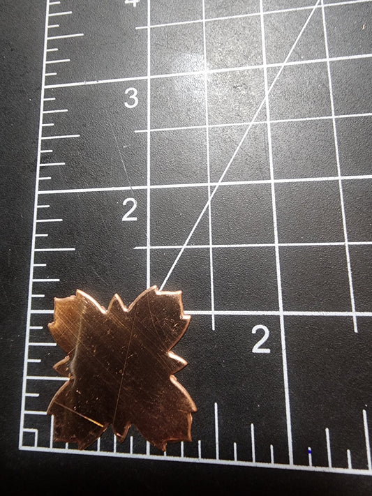 EV211 Copper Blank - Pointy Petal Flower