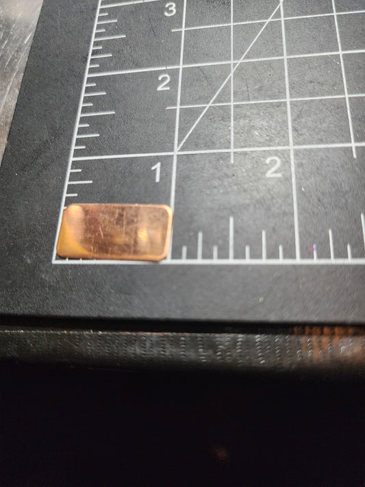 EV201 Copper Blank - 1 x 1 1/4 " Square with rounded corners