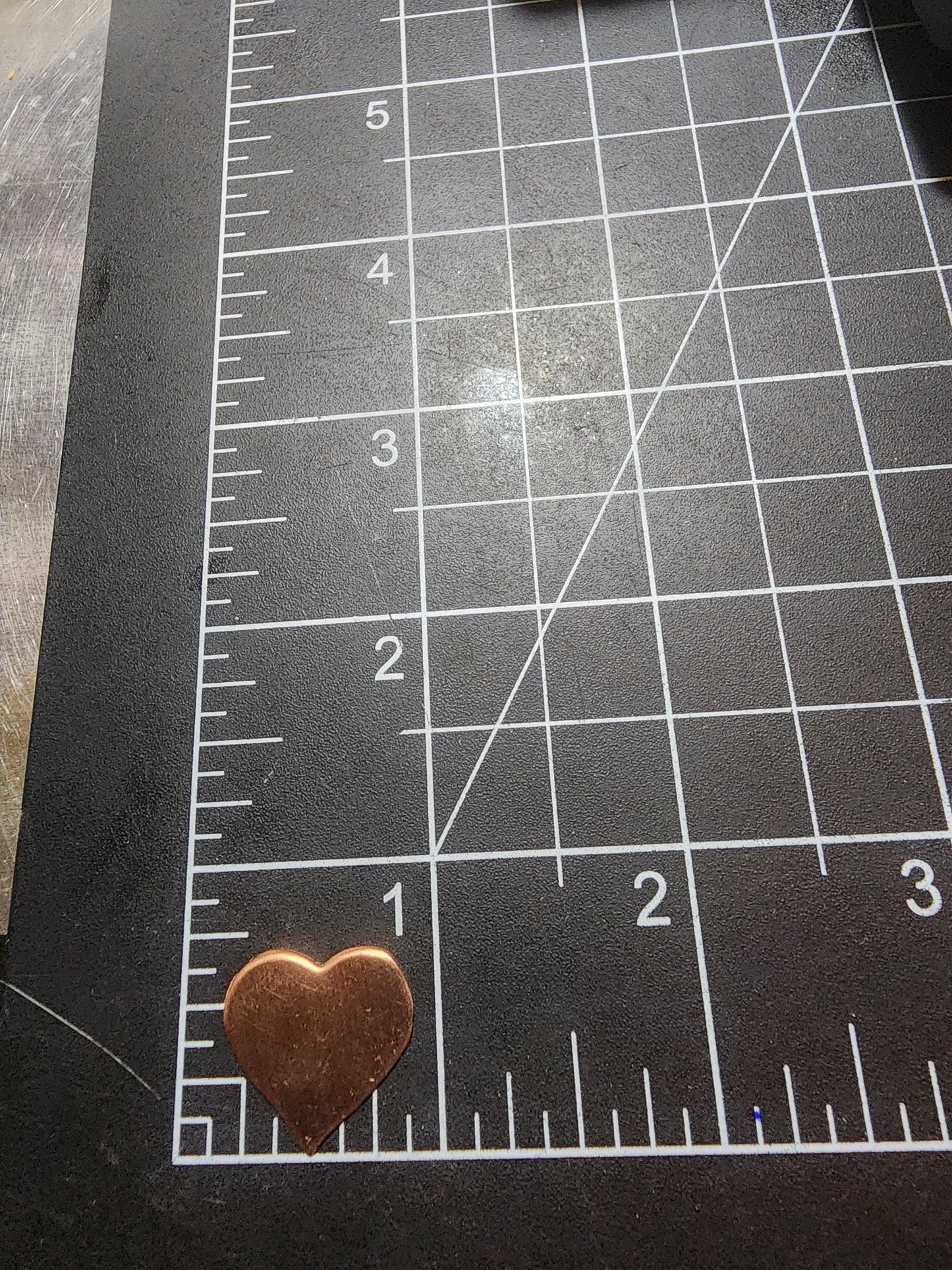 EV162 Copper Blank Heart - tiny heart