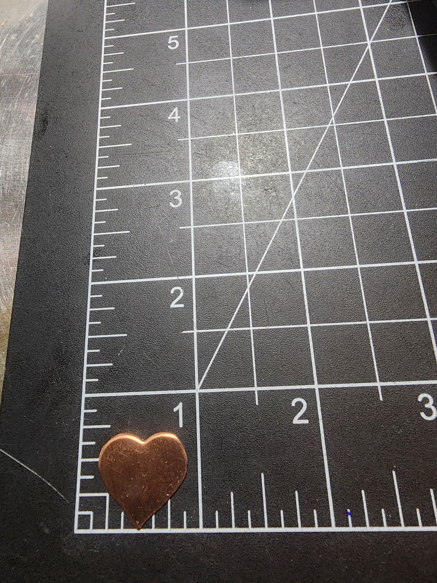 EV162 Copper Blank Heart - tiny heart
