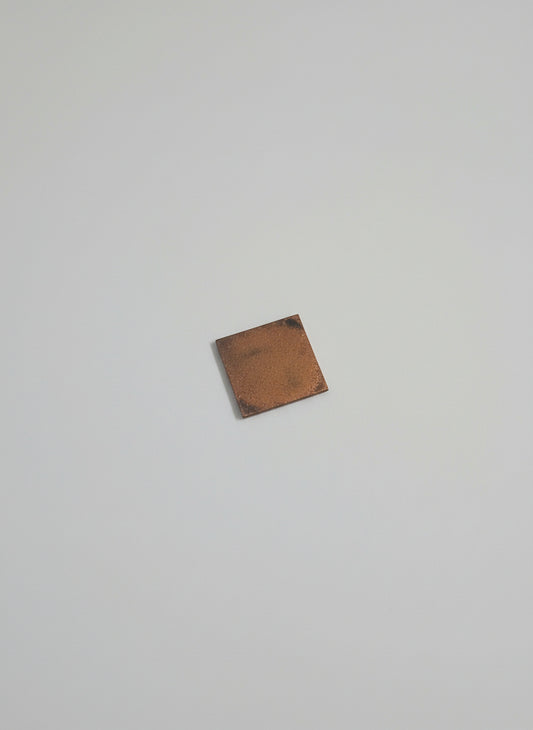 EV123 Copper Blank Square   -  1 inch x 1 inch (almost - just shy of 1 inch - see photo)