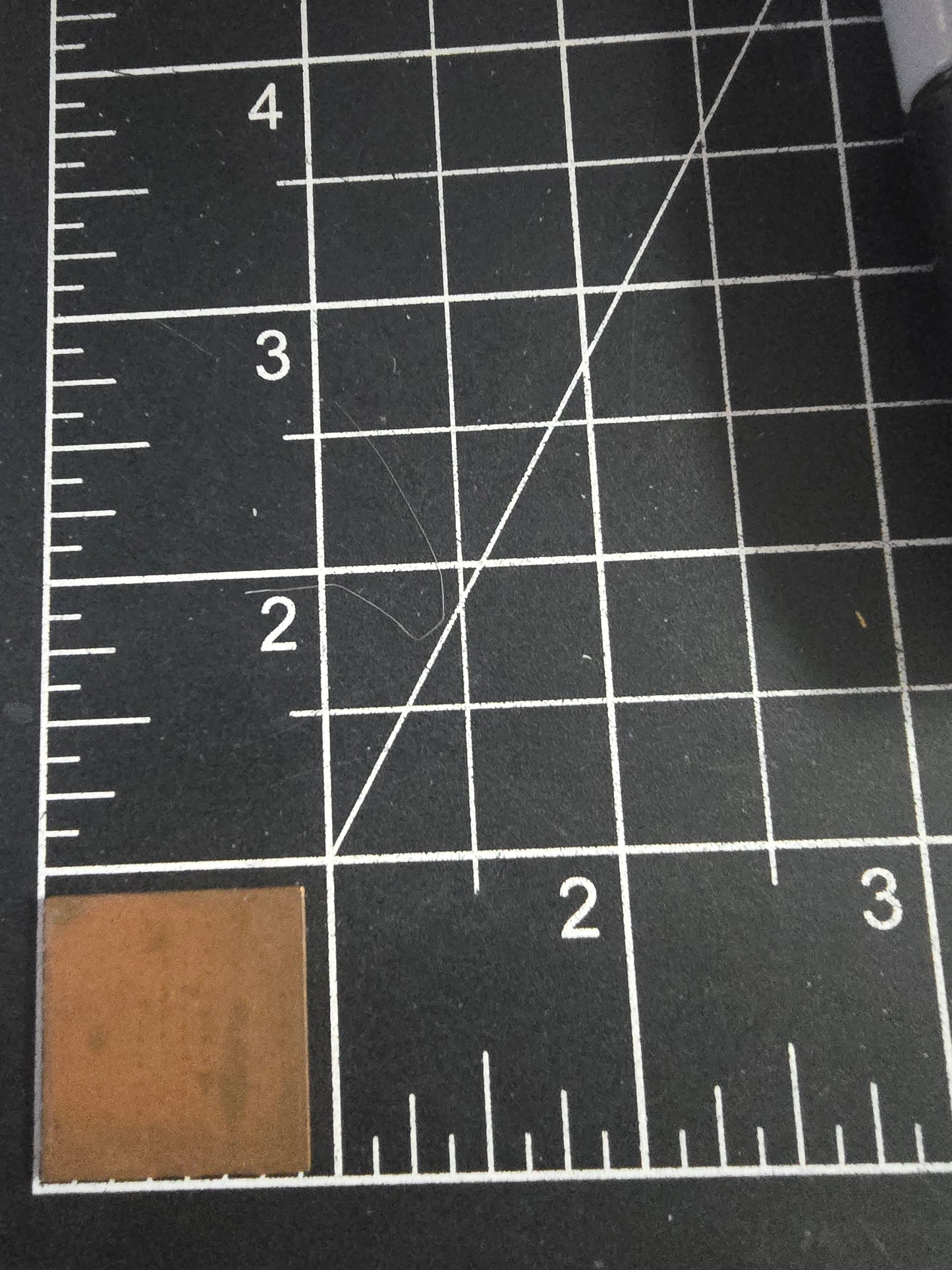 EV123 Copper Blank Square   -  1 inch x 1 inch (almost - just shy of 1 inch - see photo)