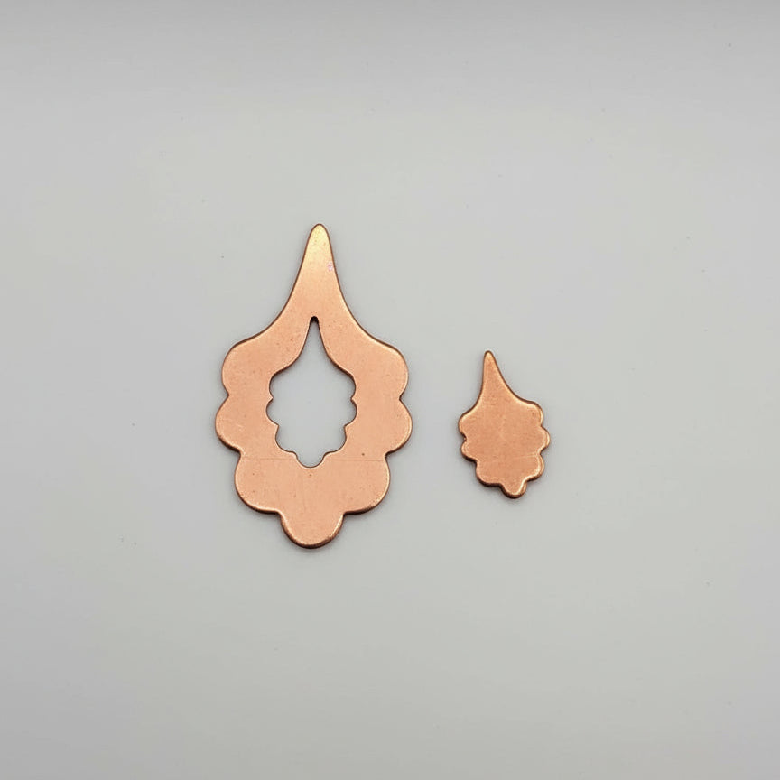 Copper on a gray background