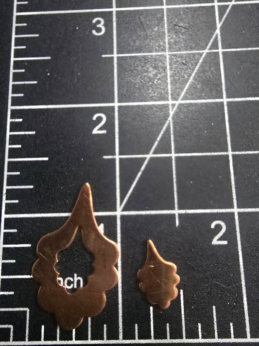 EV212 Copper Blank - 2 Piece Small Pendant Set