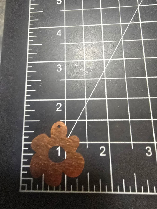 EV230 Copper Blank - Whimsical Large Flower With Hole