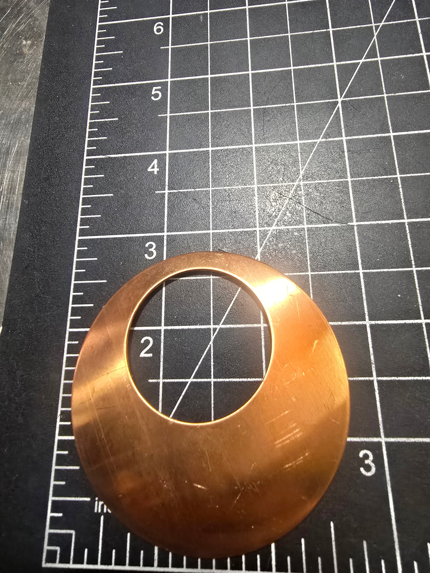 EV235 Copper - Large Domed Circle Cut-Out Hoop