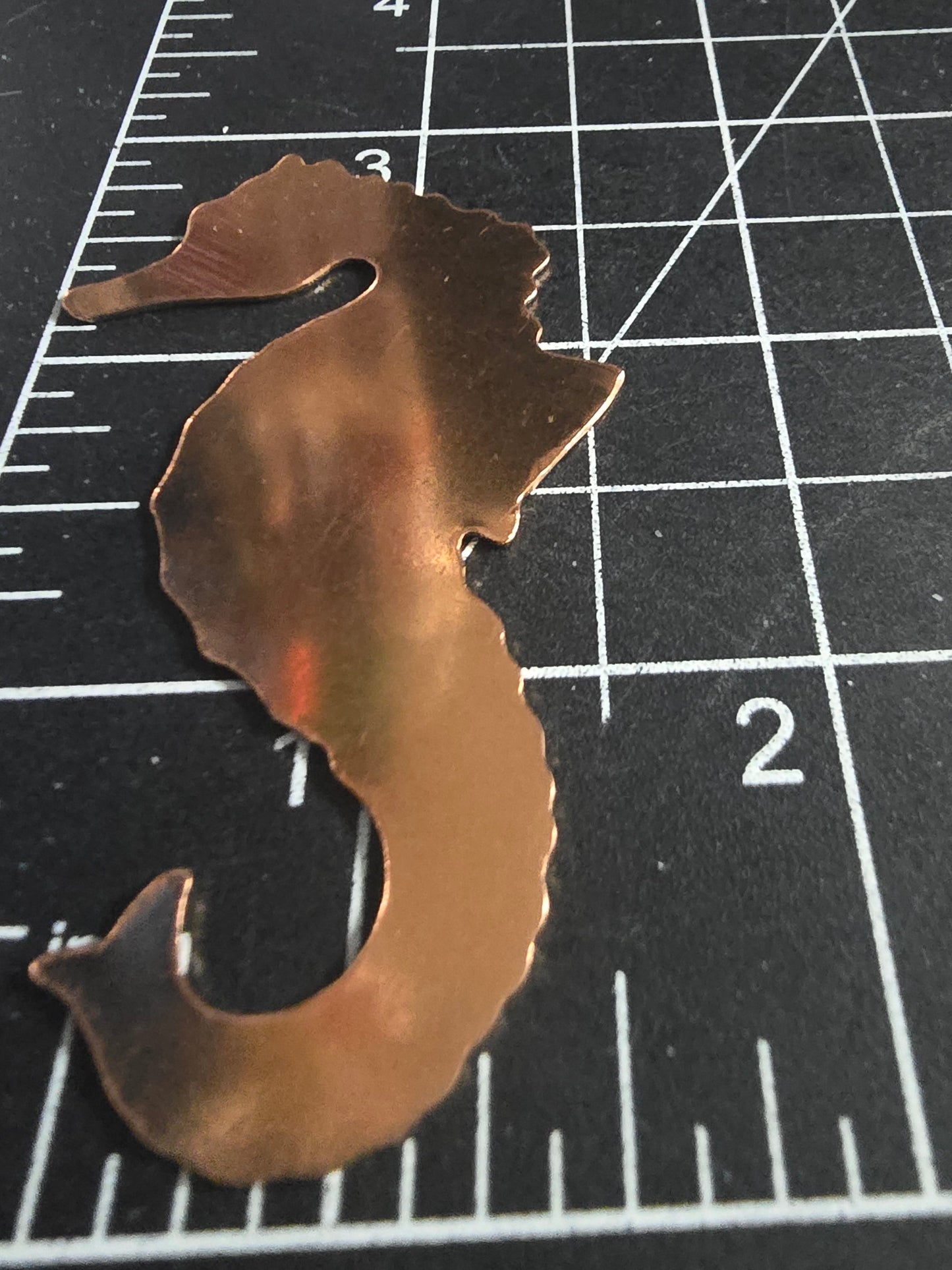 EV185 Copper Blank - Large Sea Horse
