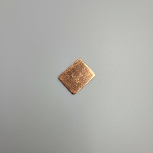 EV130 Copper Blank - Rectangle With Rounded Corners 1 x 2"