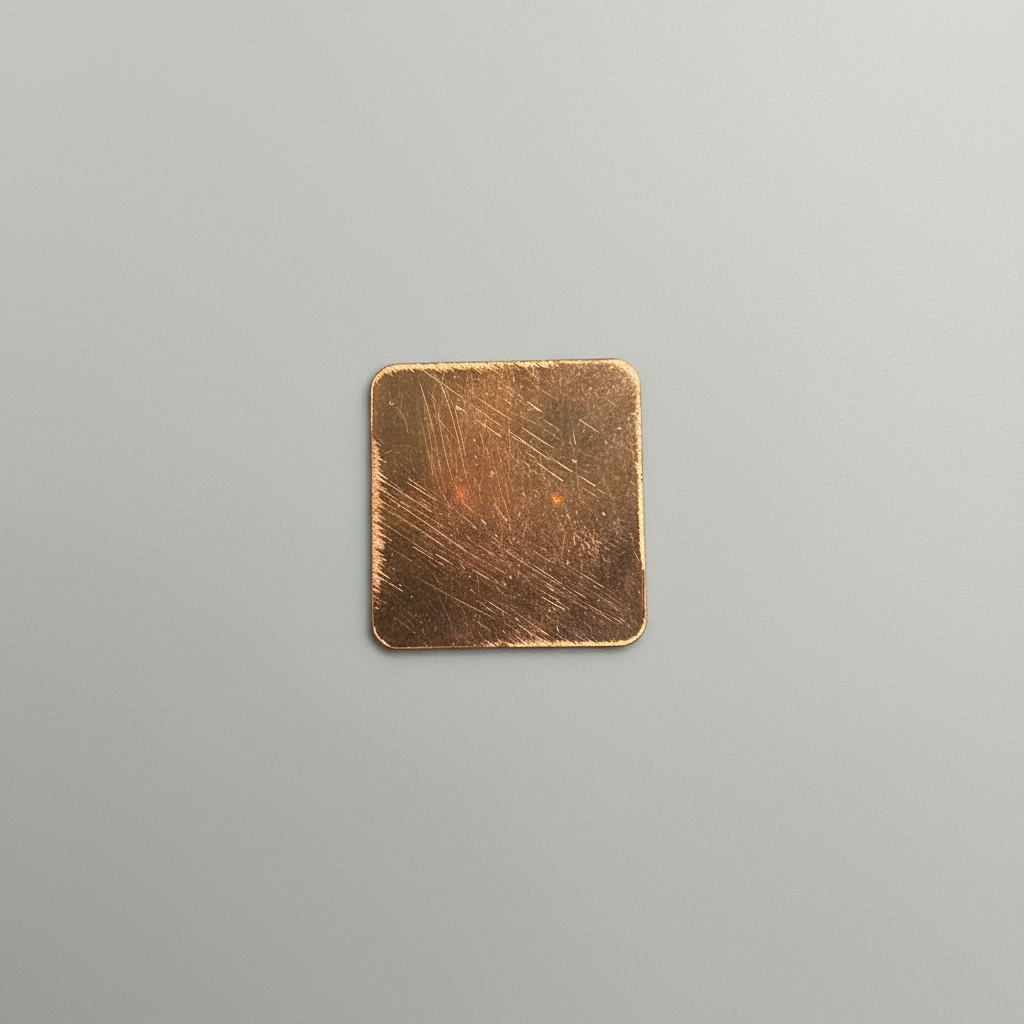 EV070 Copper Blank - 1 " Square With Rounded Corners