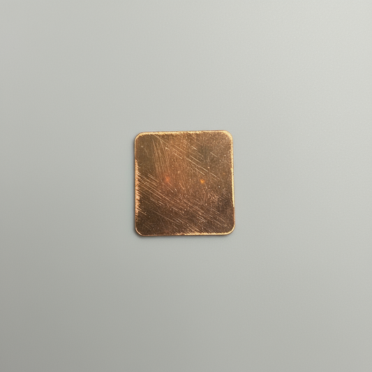 EV070 Copper Blank - 1 " Square With Rounded Corners