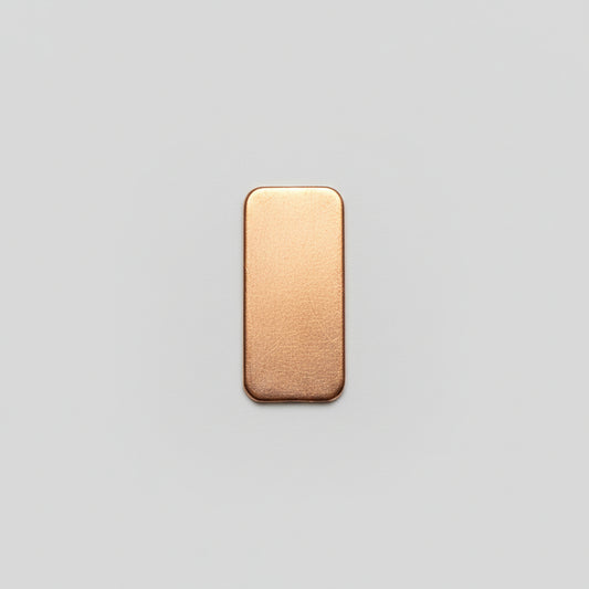 EV086 Copper Blank - 1" x 1/2" Rectangle With Rounded Corners