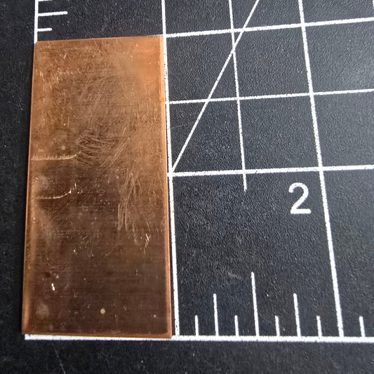 EV002 Copper Blank Rectangle- 1 x 2"