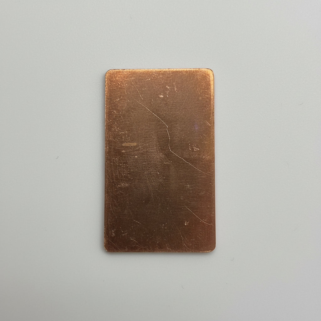 EV003 Copper Blank  Small Rectangle 1 x 2"