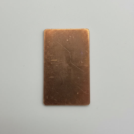 EV003 Copper Blank  Small Rectangle 1 x 2"