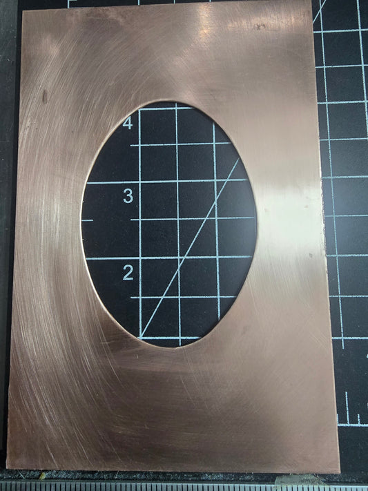 EV126  Copper Blank - Unique Hand Cut Picture Border