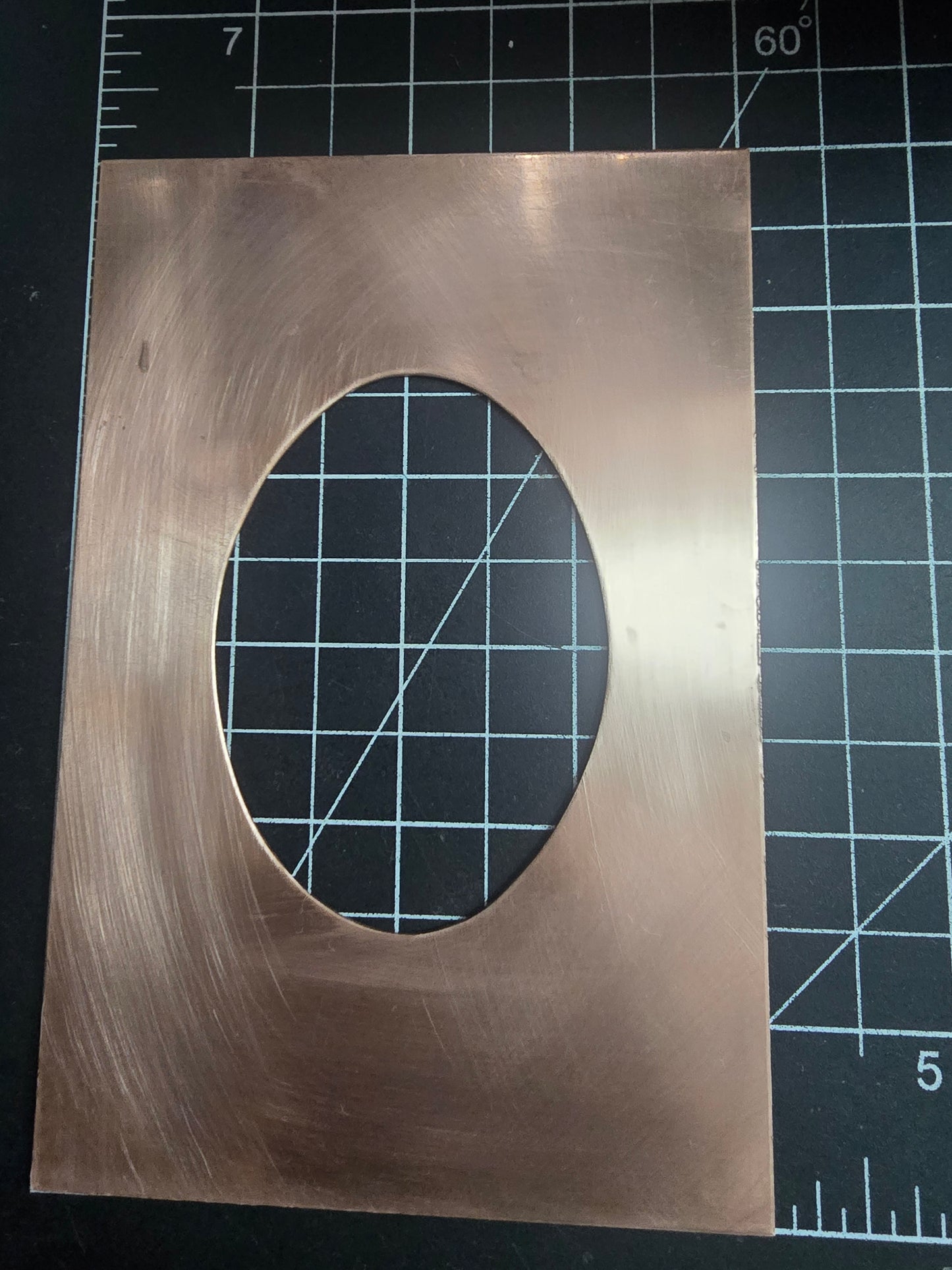 EV126  Copper Blank - Unique Hand Cut Picture Border